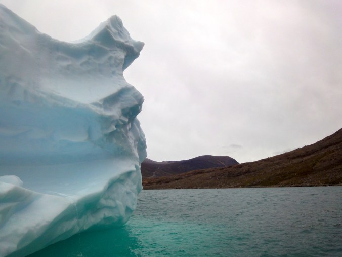 An iceberg melts in August off the shore of Baffin Island. (PHOTO BY JANE GEORGE)