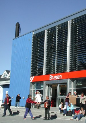 The main store in the centre of Nuuk in 1995, Brugen, a Danish supermarket chain. (PHOTO BY JANE GEORGE)