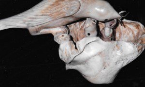 Carving given to Quebec Premier Lucien Bouchard in September 1997 in Kanigqsuallujuaq. (PHOTO BY JANE GEORGE)