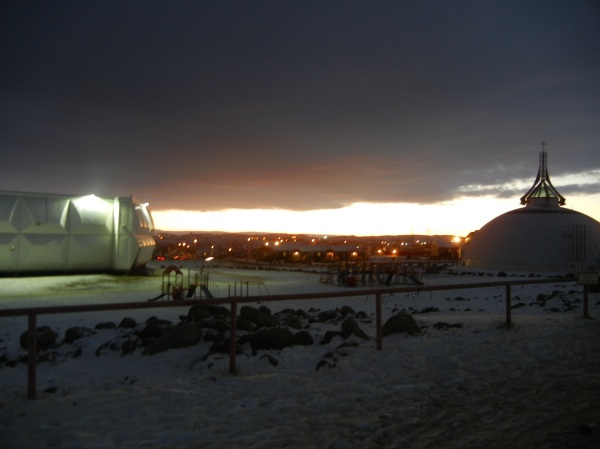 The sun sets in Iqaluit in November. (PHOTO BY JANE GEORGE)