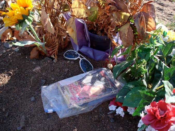 What I saw at Jimmy's grave. (PHOTO BY JANE GEORGE)